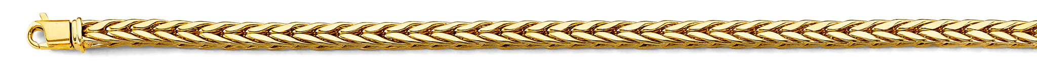 14K Yellow Gold Hollow Square Franco Chain