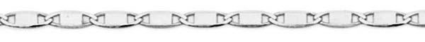 14k White Gold Valentino Chain