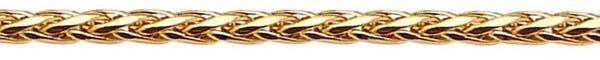14k Yellow Gold Hollow D/C Wheat Chain