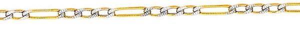 14k Gold Hollow Figaro Chain