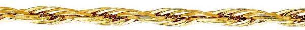 14k Gold Hollow D/C French Rope Chain