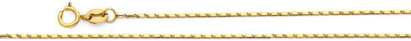14k Gold Spring Ring Chain