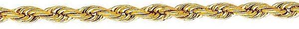 14k Gold Hollow Rope Chain