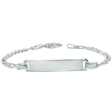 Load image into Gallery viewer, Italian Sterling Silver Figaro 6mm ID Baby Bracelet
