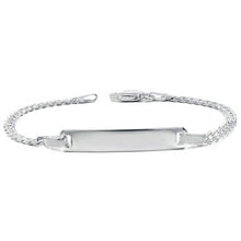 Load image into Gallery viewer, Italian Sterling Silver Curb 6mm ID Baby Bracelet