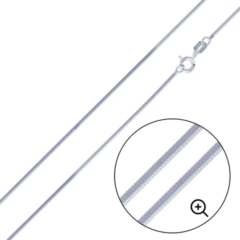 Sterling Silver Italian Solid Square Snake Chain 025 - 0.8mm Nickel Free Necklace with Lobster Claw Clasp Closure