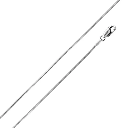 Sterling Silver Italian Solid Square Snake Chain 030 - 1mm Nickel Free Necklace with Lobster Claw Clasp Closure