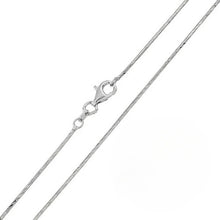 Load image into Gallery viewer, Italian Solid Sterling Silver Rhodium Plated Round Snake Chain 020 - 0.9mm Elegant Nickel Free Necklace with Spring Ring Clasp Closure