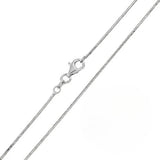 Italian Solid Sterling Silver Rhodium Plated Round Snake Chain 020 - 0.9mm Elegant Nickel Free Necklace with Spring Ring Clasp Closure