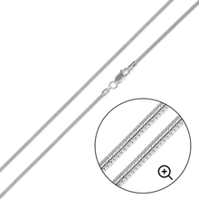 Load image into Gallery viewer, Italian Solid Sterling Silver Rhodium Plated Round Snake Chain 025 - 1.1mm Elegant Nickel Free Necklace with Lobster Claw Clasp Closure