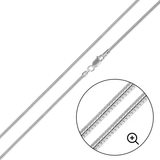 Italian Solid Sterling Silver Rhodium Plated Round Snake Chain 025 - 1.1mm Elegant Nickel Free Necklace with Lobster Claw Clasp Closure