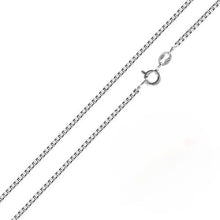 Load image into Gallery viewer, Sterling Silver Italian Solid Rhodium Plated Box Chain 019 - 1mm Luxurious Nickel Free Necklace with Spring Ring Clasp Closure