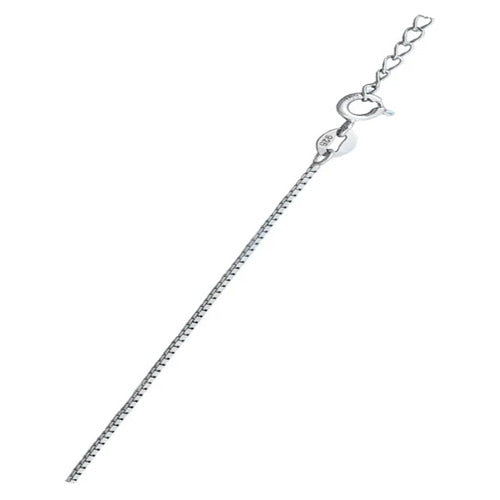 Sterling Silver Rhodium Plated 1mm Box Chain