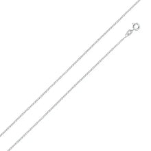 Load image into Gallery viewer, Italian Solid Sterling Silver Fancy Figaro Link Chain 040-1.5 mm with Spring Ring Clasp Closure, Length 18"