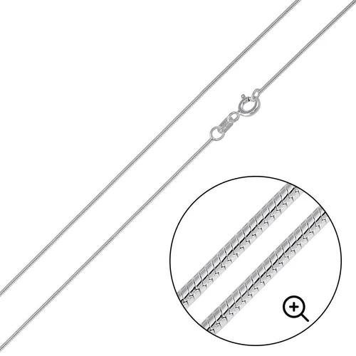 Italian Solid Sterling Silver Round Snake Chain 010 - 0.8mm Elegant Nickel Free Necklace with Lobster Clasp Closure