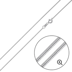 Italian Solid Sterling Silver Round Snake Chain 010 - 0.8mm Elegant Nickel Free Necklace with Lobster Clasp Closure