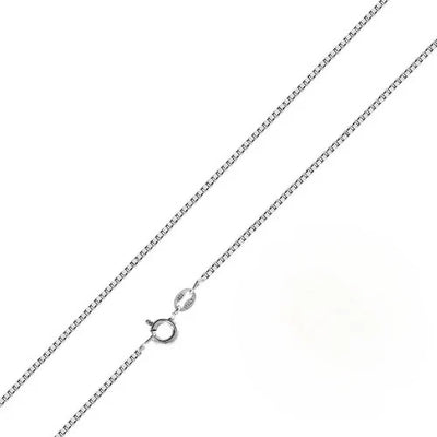 Italian Solid Sterling Silver Box Chain 012-0.7mm Nickel Free Necklace with Spring Ring Clasp Closure, Length 20