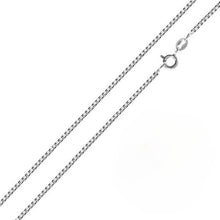 Load image into Gallery viewer, Italian Solid Sterling Silver 8 Sided Diamond Cut Box Chain 015- 0.8MM with Spring Lock Clasp Closure