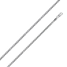 Load image into Gallery viewer, Italian Solid Sterling Silver Box Chain 028- 1.6mm with Lobster Clasp, Length 20"