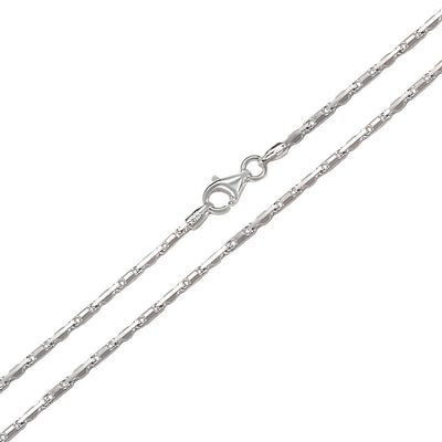 Italian Sterling Silver 18- 4.6 mm Heshe Chain