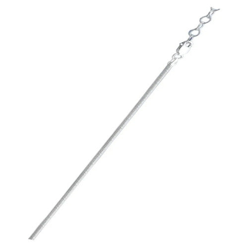 Sterling Silver Snake 020 Chain With Extension