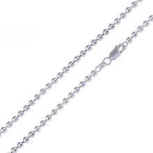 Load image into Gallery viewer, Sterling Silver Italian Bead 400-4mm Chain with Lobster Clasp Closure
