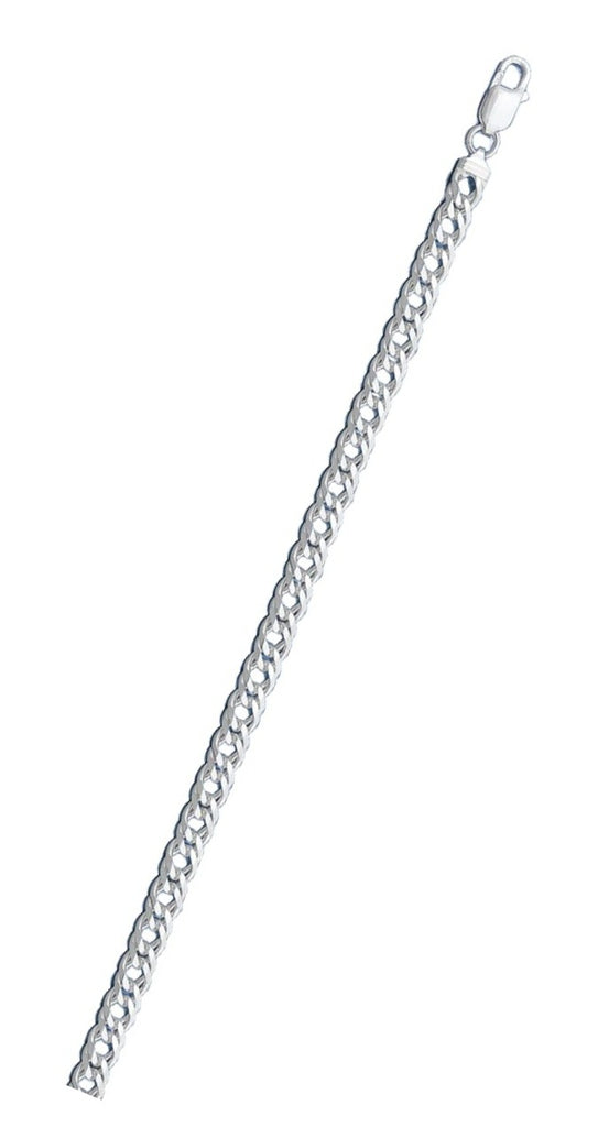 Sterling Silver Rombo 080-4.2mm Double Link Chain with Lobster Clasp