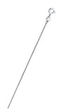 Sterling Silver Rhodium Plated 0.65mm Box Chain