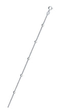 Load image into Gallery viewer, Italian Sterling Silver Polished 015-0.8mm Box Chain With Beads with Spring Clasp Closure