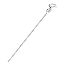 Load image into Gallery viewer, Sterling Silver 025-0.8mm Baby Curb Link Chain with Spring Clasp Closure