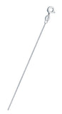 Sterling Silver 025-0.8mm Baby Curb Link Chain with Spring Clasp Closure