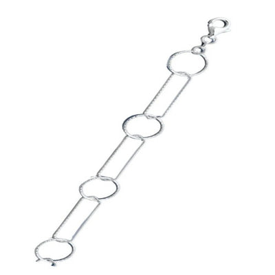 Sterling Silver Anti Tarnish Open Circle 080 Staple Chain