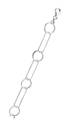 Sterling Silver Anti Tarnish Open Circle 080 Staple Chain