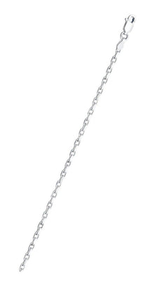 Italian Sterling Silver 080-2.2mm Cable Chain with Lobster Clasp Closure