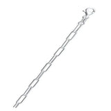 Sterling Silver Round Wire Paperclip 100 Chain