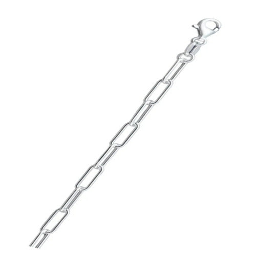 Sterling Silver Round Wire Paperclip 120 Chain