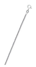 Load image into Gallery viewer, Sterling Silver Rhodium Plated Box Chain