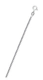 Sterling Silver Rhodium Plated Box Chain