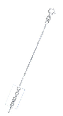Sterling Silver 025-0.8mm Cable Chain with Spring Clasp Closure
