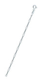 Italian Sterling Silver Flat Edge Paperclip 080-2.3mm Chain with Spring Clasp Closure