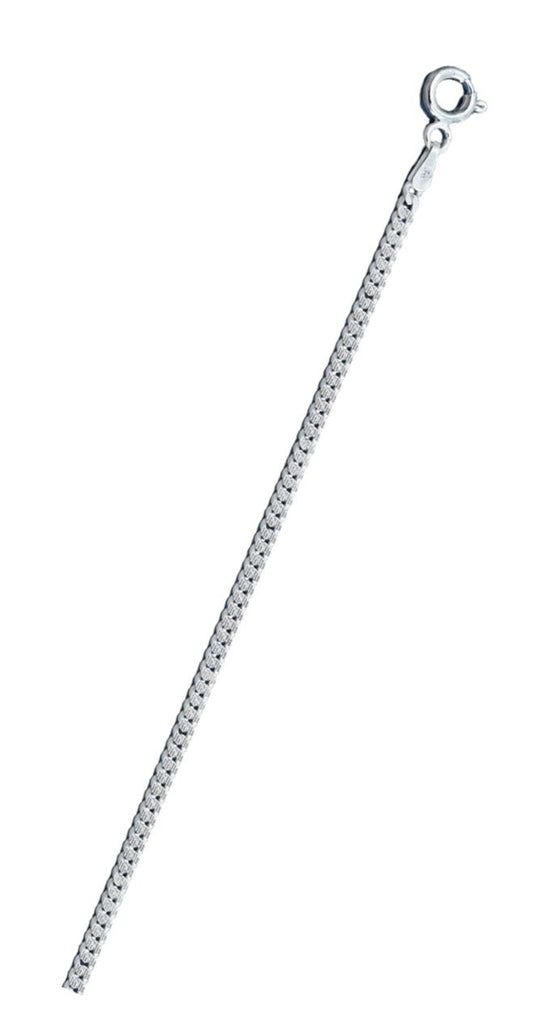 Italian Sterling Silver Diamond Cut Curb 065-2.2mm  Chain