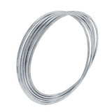Sterling Silver 5 Pieces of Rhodium Finished Bangle with Bangle Diameter of 71.44MM