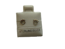 Load image into Gallery viewer, SilaDore Sterling Silver Rhodium Plated Paw Print Screw Back Earring