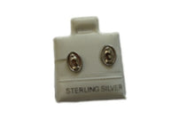 Load image into Gallery viewer, SilaDore Sterling Silver Rhodium Plated Oval Virgin Mary Screw Back Earring
