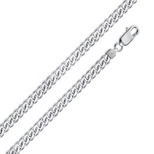 Load image into Gallery viewer, Italian Sterling Silver Rhodium Plated Miami Curb Chain 180- 6.1 mm with Lobster Clasp Closure