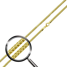 Load image into Gallery viewer, Sterling Silver Gold Plated 3.5mm Franco Chain
