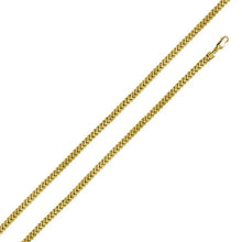 Load image into Gallery viewer, Italian Sterling Silver Gold Plated Franco Chain 4.2 MM with Lobster Clasp Closure