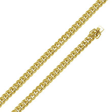 Load image into Gallery viewer, Italian Sterling Silver Gold Plated Miami Curb Chain Link 450-15.4 MM with Box Lock Clasp Closure