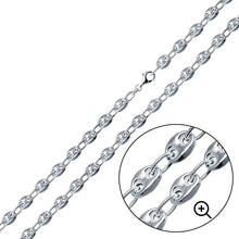 Load image into Gallery viewer, Sterling Silver Puffed 6mm Mariner Chain