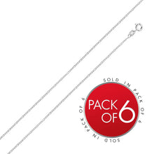 Load image into Gallery viewer, Pack of 6 Sterling Silver Super Flat Figaro 1.2mm-035 Chain
